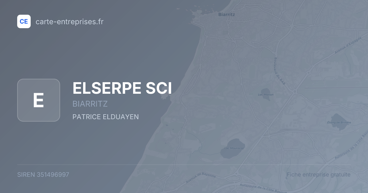 ELSERPE SCI — 351496997 — fiche entreprise