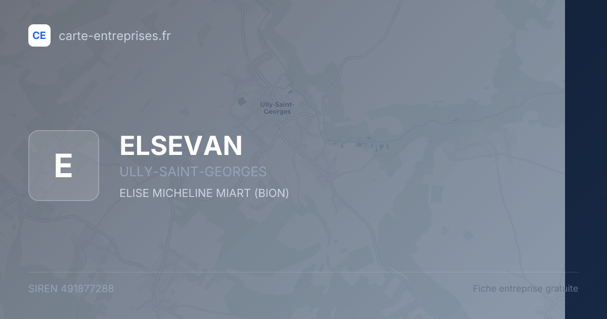 ELSEVAN — 491877288 — fiche entreprise