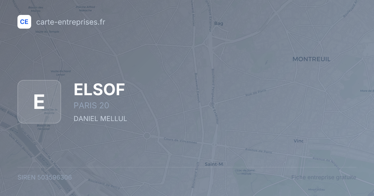 ELSOF — 503596306 — fiche entreprise