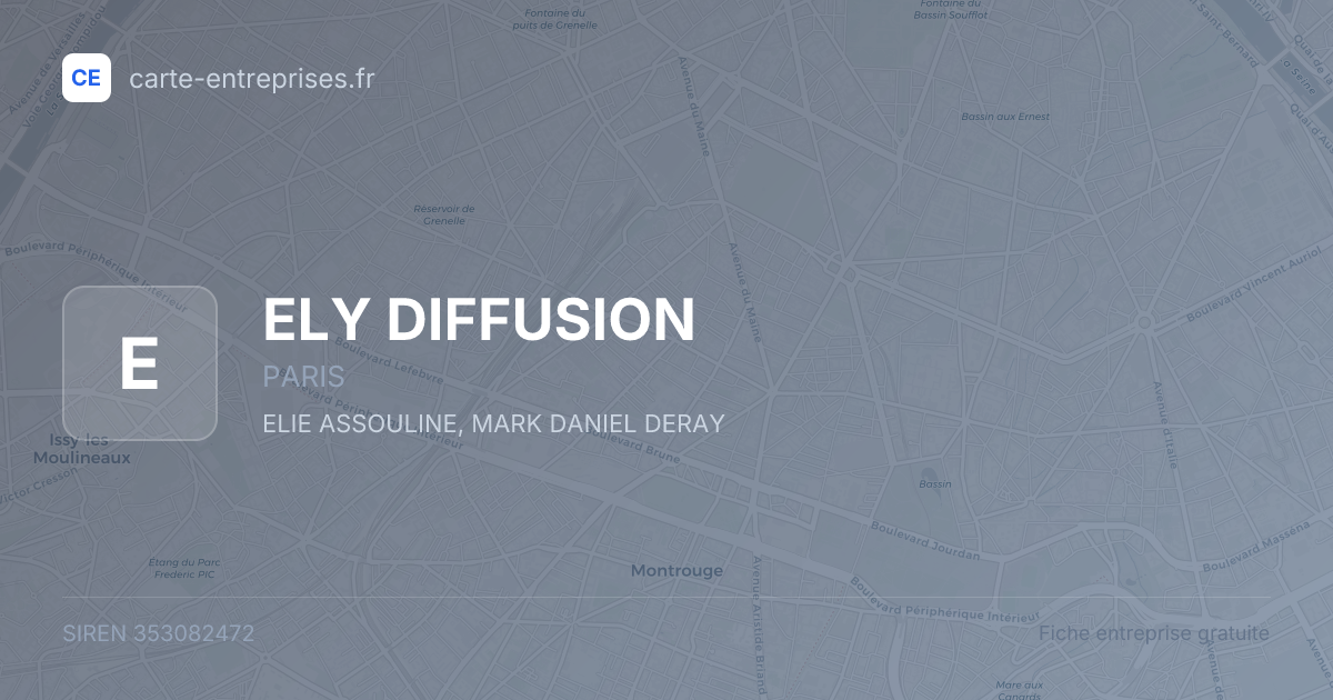 ELY DIFFUSION — 353082472 — fiche entreprise