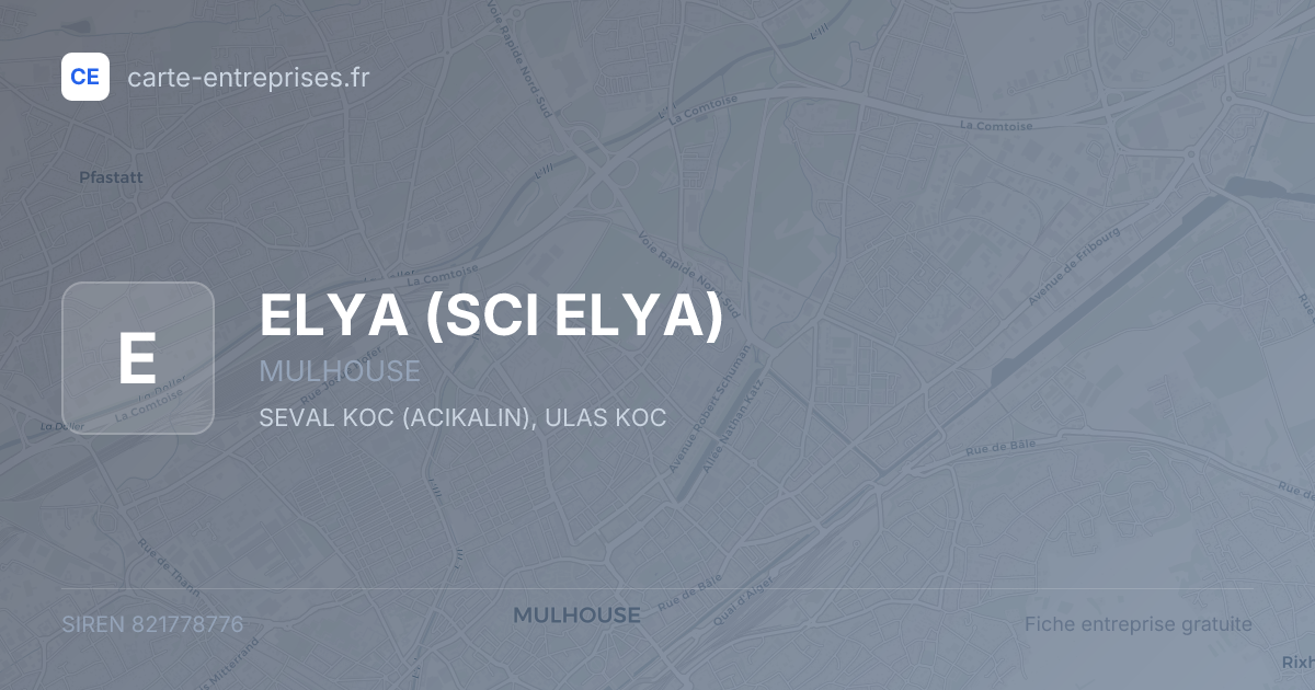 ELYA (SCI ELYA) — 821778776 — fiche entreprise