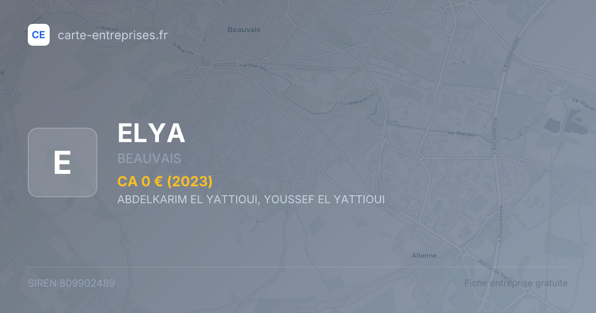 ELYA — 809902489 — fiche entreprise