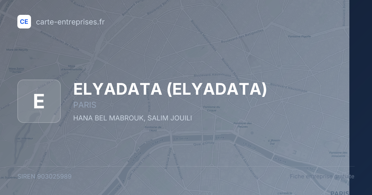 ELYADATA — 903025989 — fiche entreprise