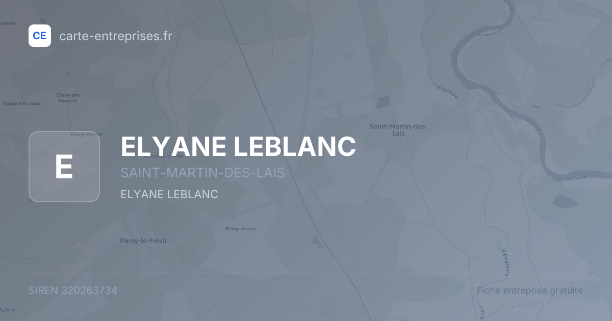 ELYANE LEBLANC — 320263734 — fiche entreprise