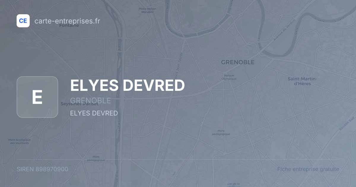 ELYES DEVRED — 898970900 — fiche entreprise