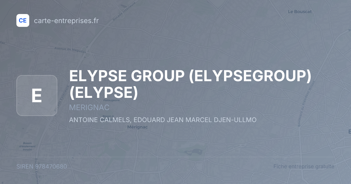 ELYPSE GROUP (ELYPSEGROUP) (ELYPSE) — 978470680 — fiche entreprise