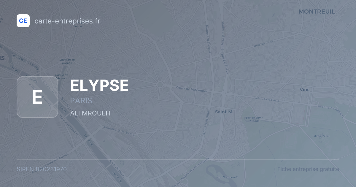 ELYPSE — 820281970 — fiche entreprise
