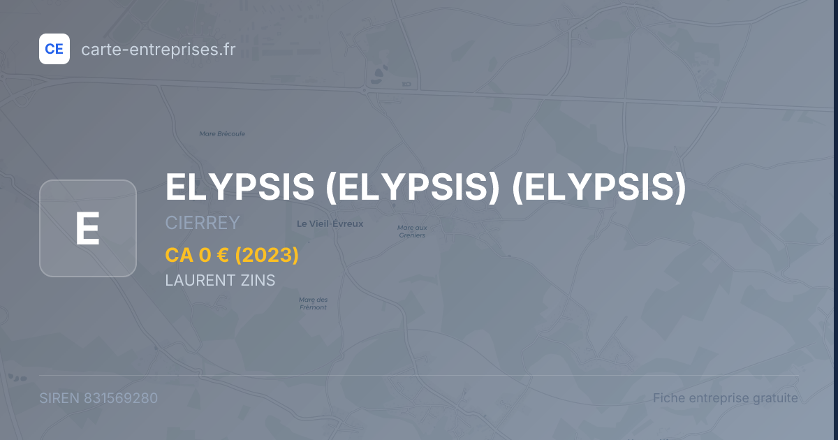 ELYPSIS (ELYPSIS) (ELYPSIS) — 831569280 — fiche entreprise