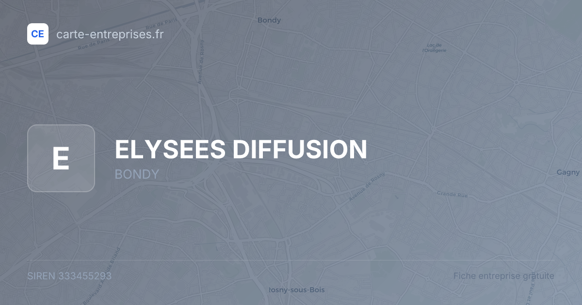 ELYSEES DIFFUSION — 333455293 — fiche entreprise