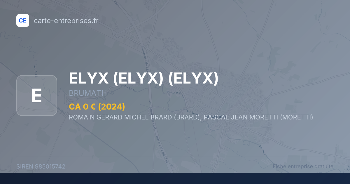 ELYX (ELYX) (ELYX) — 985015742 — fiche entreprise