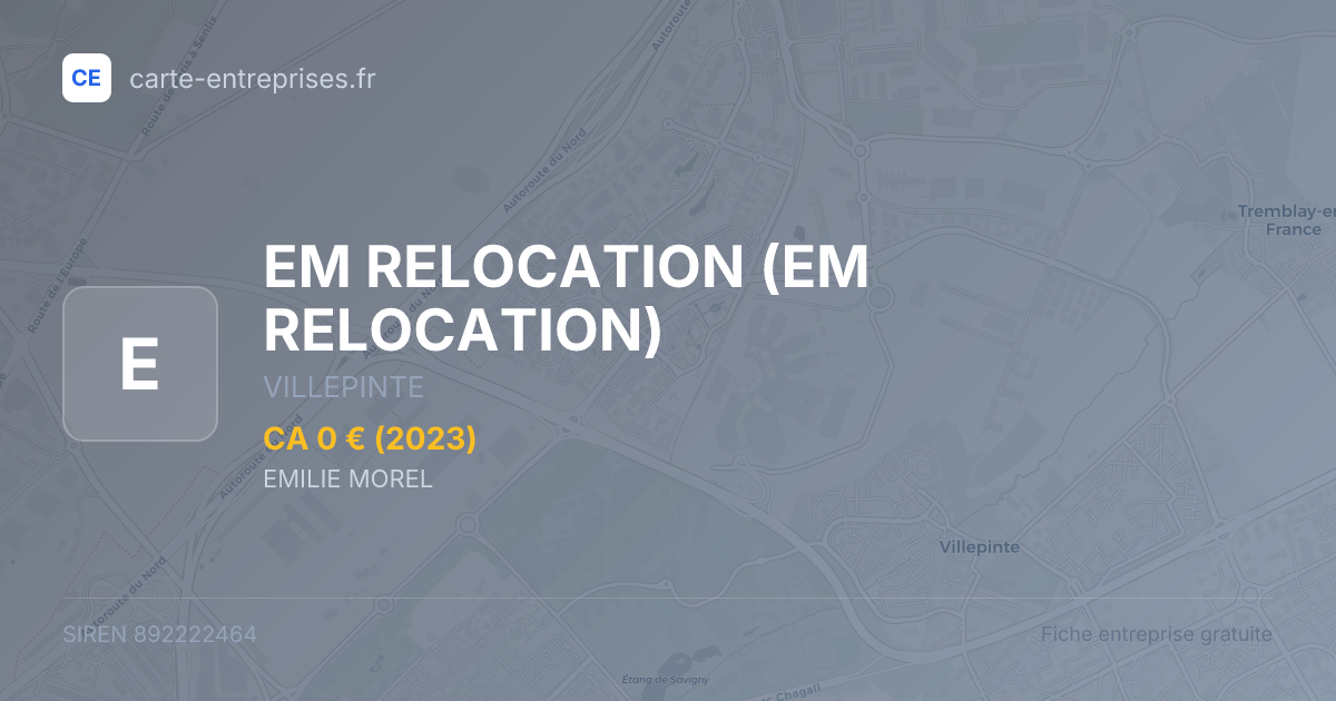 EM RELOCATION — 892222464 — fiche entreprise