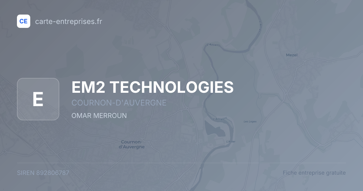 EM2 TECHNOLOGIES — 892806787 — fiche entreprise
