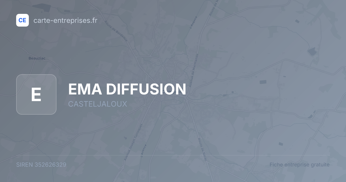 EMA DIFFUSION — 352626329 — fiche entreprise