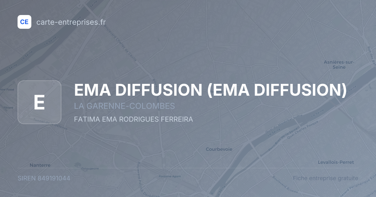 EMA DIFFUSION — 849191044 — fiche entreprise