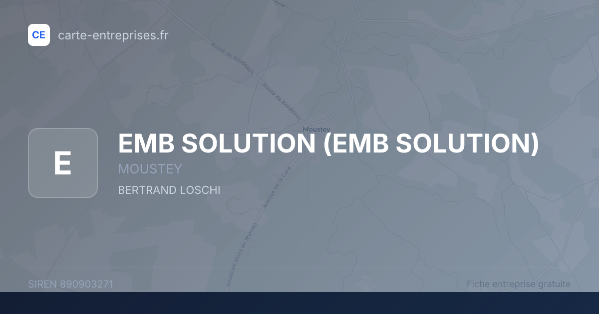 EMB SOLUTION — 890903271 — fiche entreprise