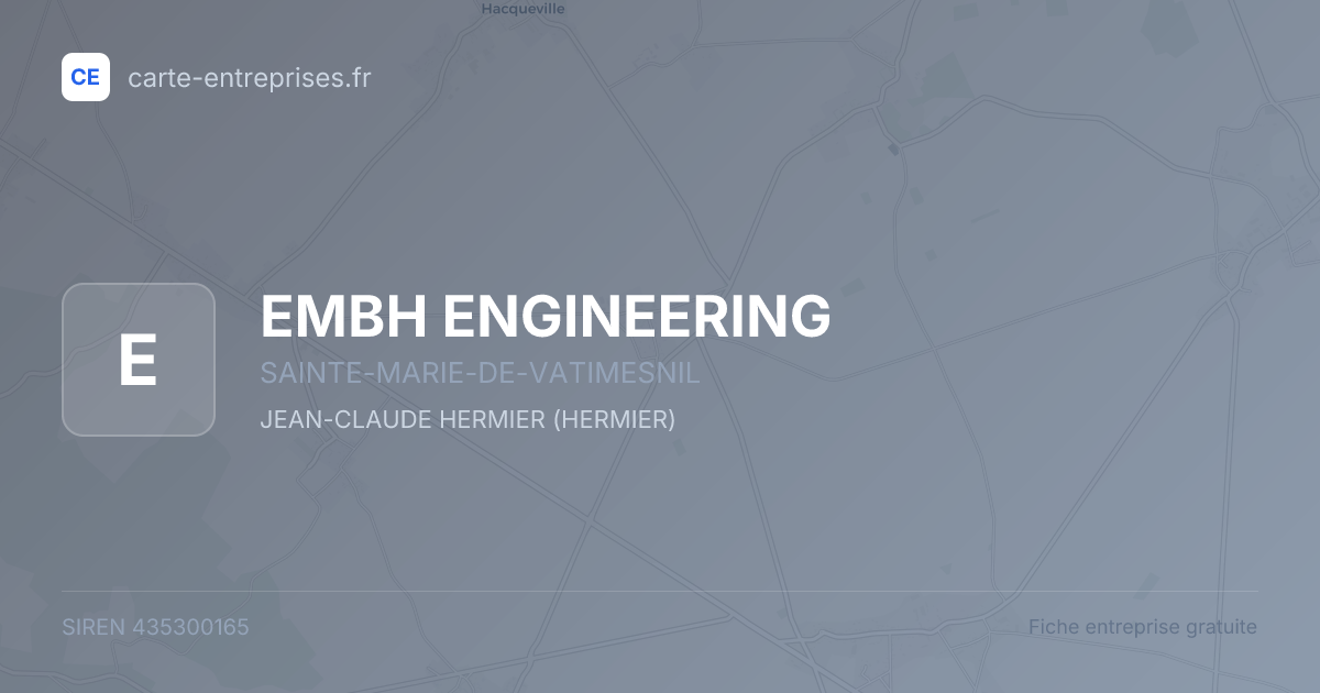 EMBH ENGINEERING — 435300165 — fiche entreprise