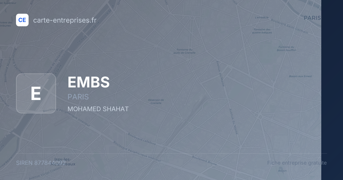 EMBS — 877844092 — fiche entreprise