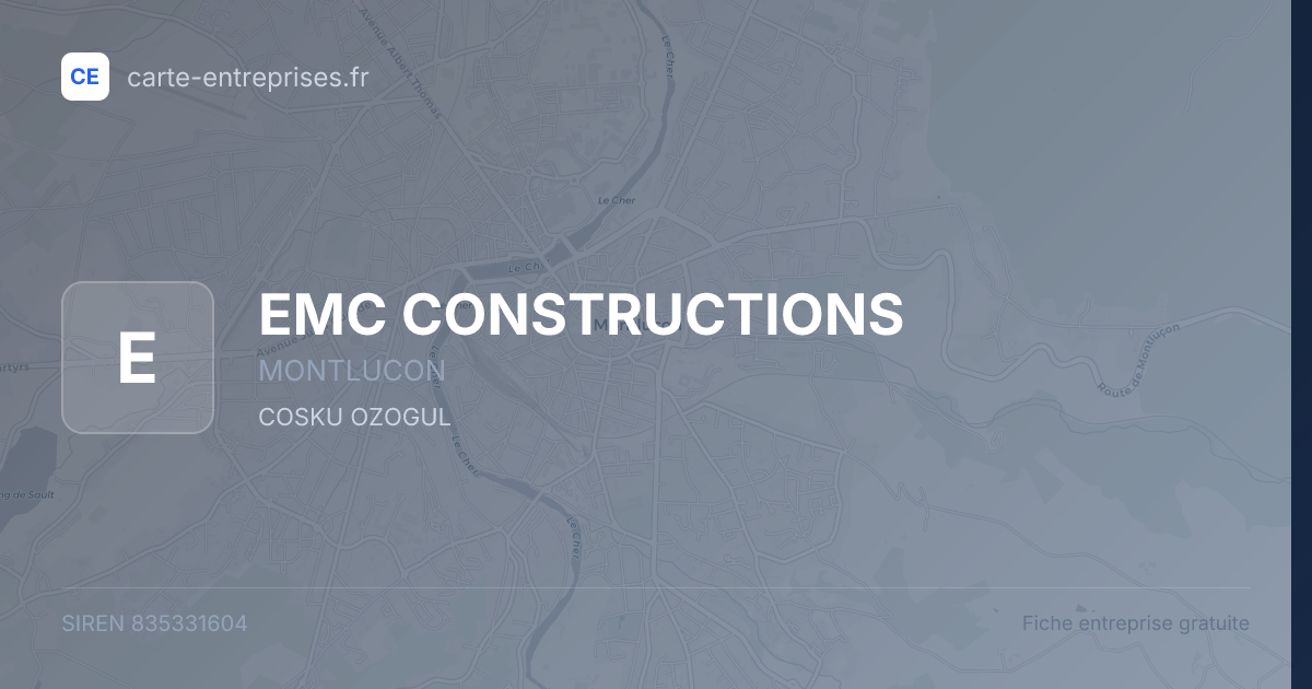 EMC CONSTRUCTIONS — 835331604 — fiche entreprise