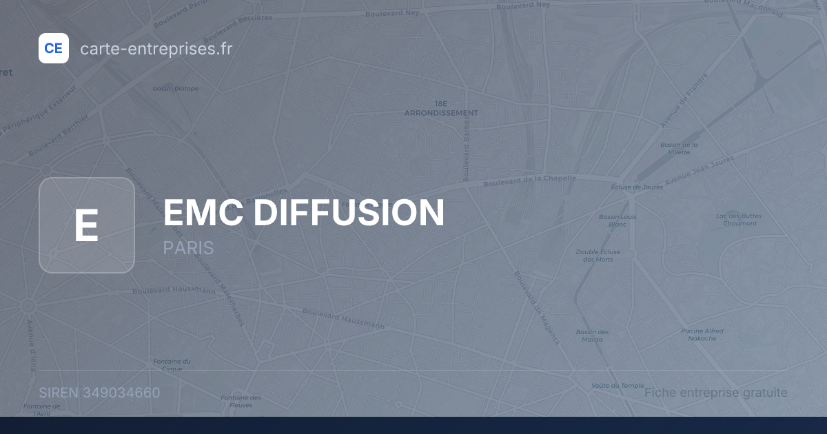 EMC DIFFUSION — 349034660 — fiche entreprise