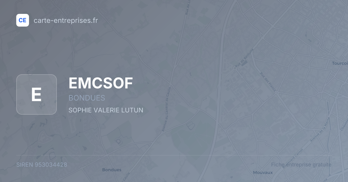EMCSOF — 953034428 — fiche entreprise