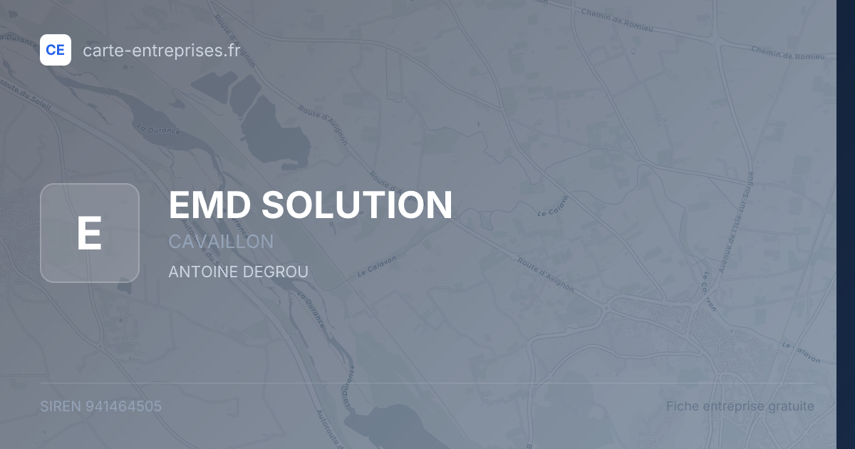 EMD SOLUTION — 941464505 — fiche entreprise