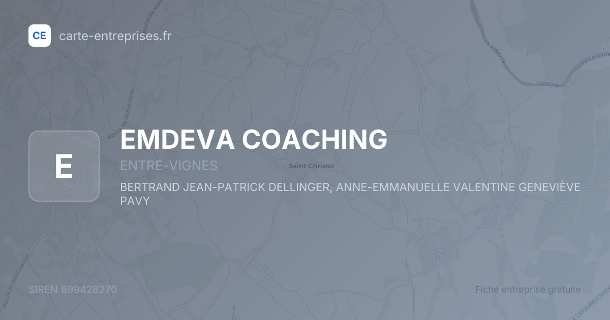 EMDEVA COACHING — 899428270 — fiche entreprise