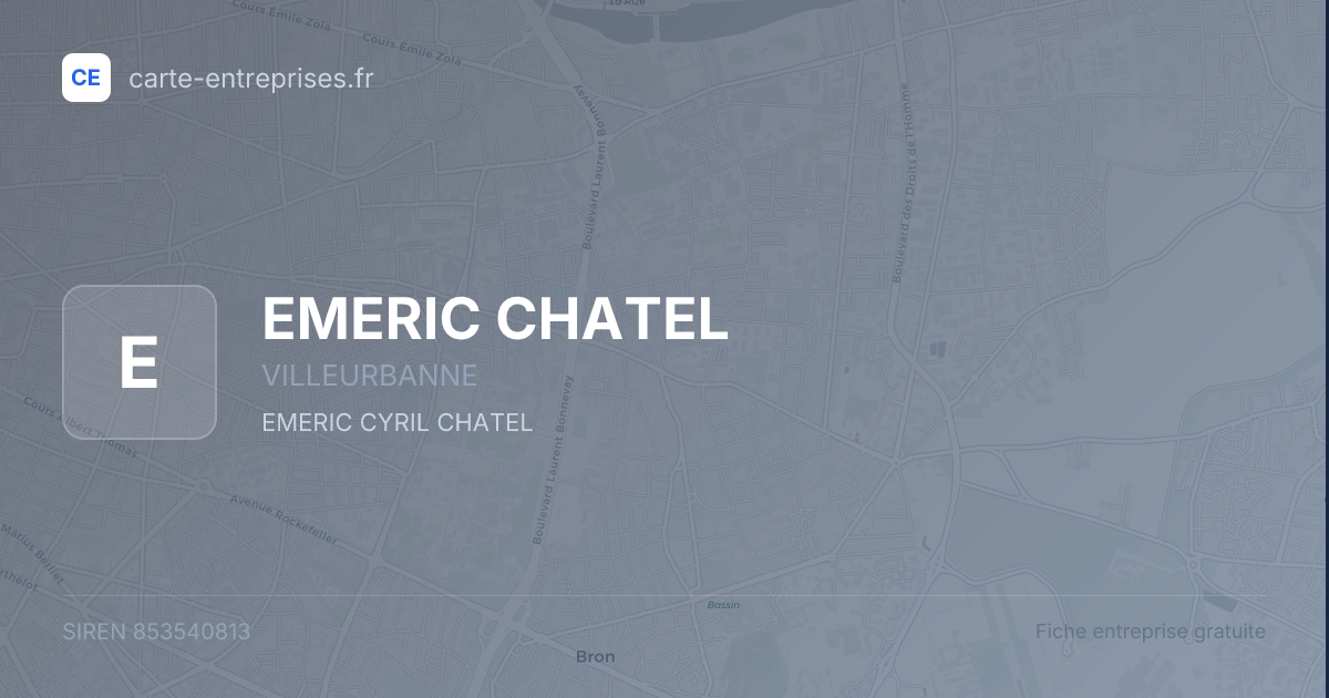 EMERIC CHATEL — 853540813 — fiche entreprise