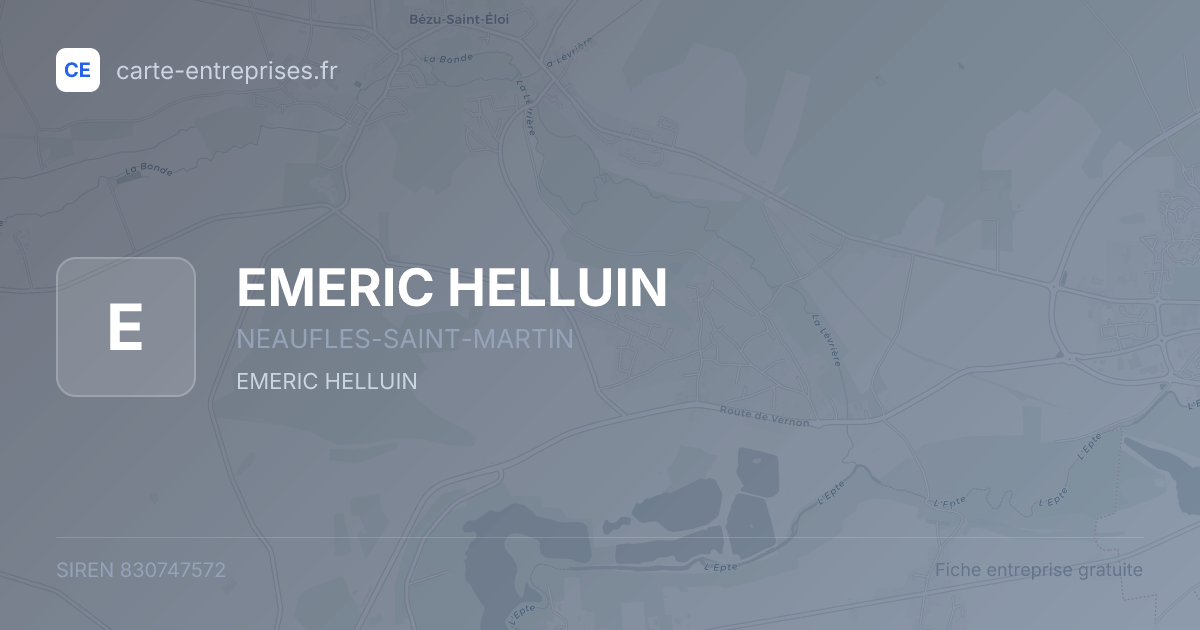 EMERIC HELLUIN — 830747572 — fiche entreprise