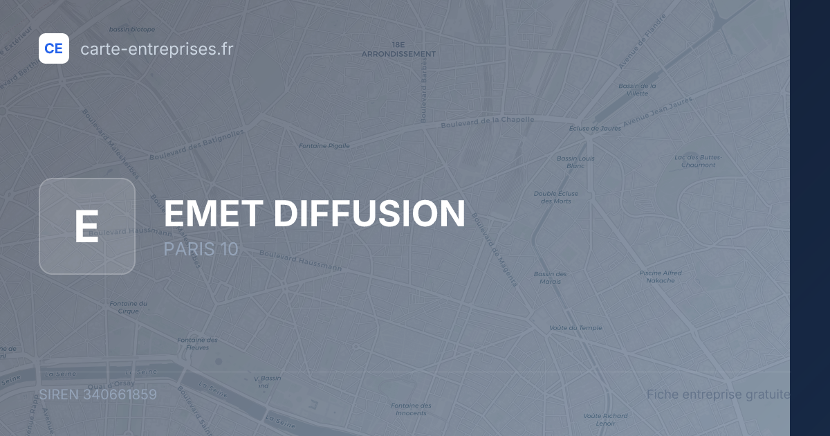 EMET DIFFUSION — 340661859 — fiche entreprise