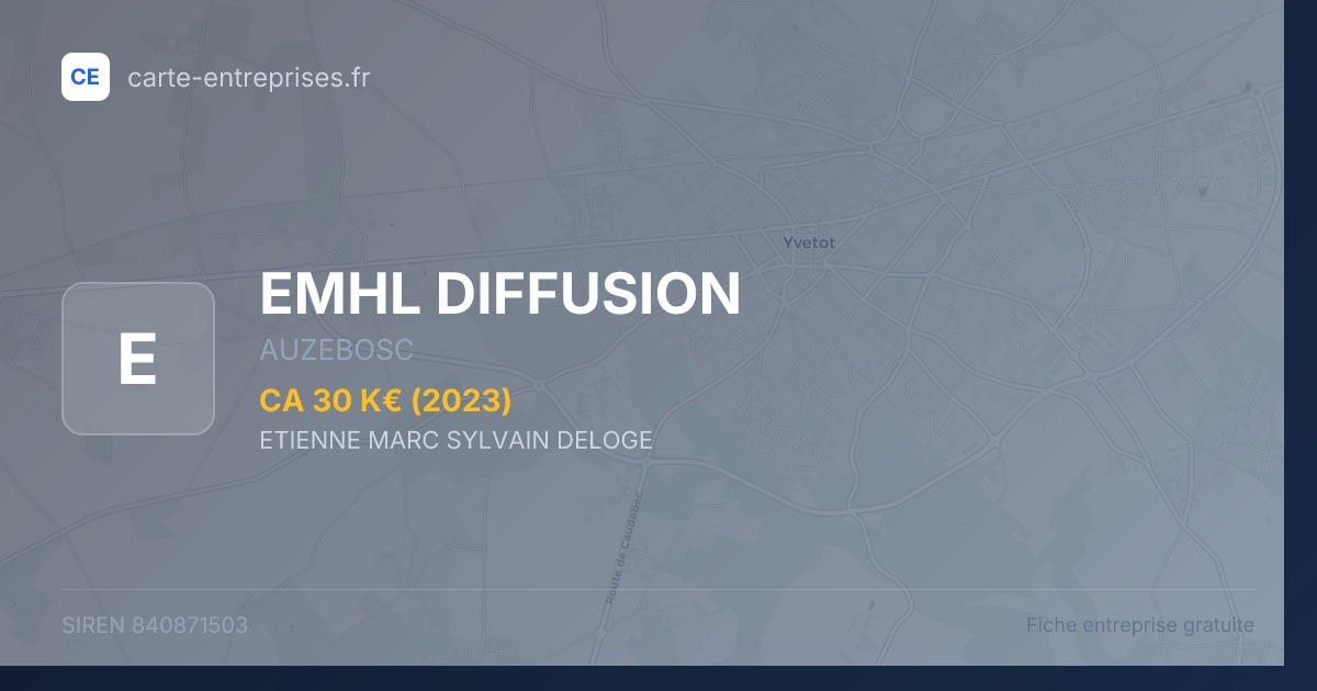 EMHL DIFFUSION — 840871503 — fiche entreprise
