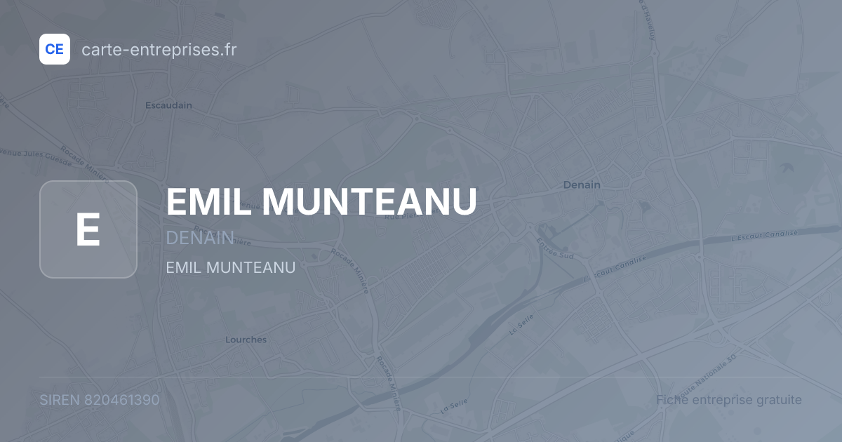 EMIL MUNTEANU — 820461390 — fiche entreprise