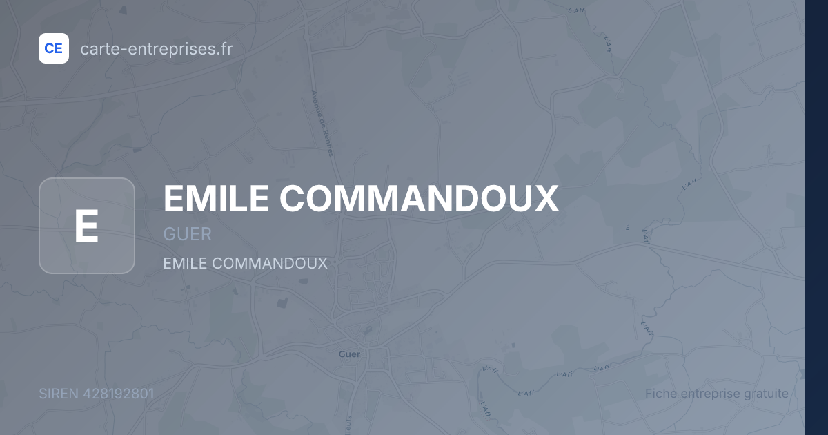 EMILE COMMANDOUX — 428192801 — fiche entreprise