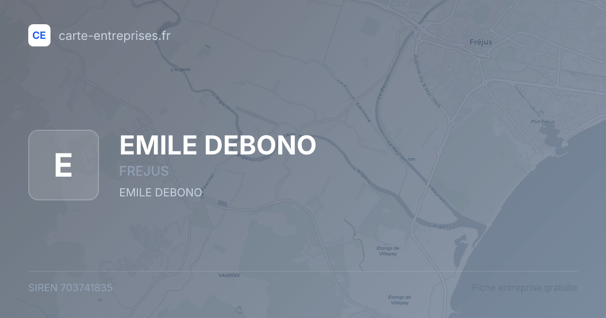 EMILE DEBONO — 703741835 — fiche entreprise