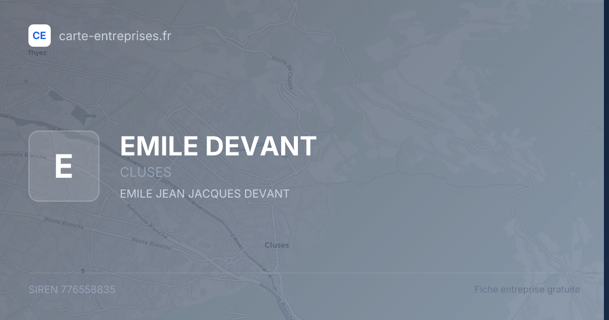 EMILE DEVANT — 776558835 — fiche entreprise