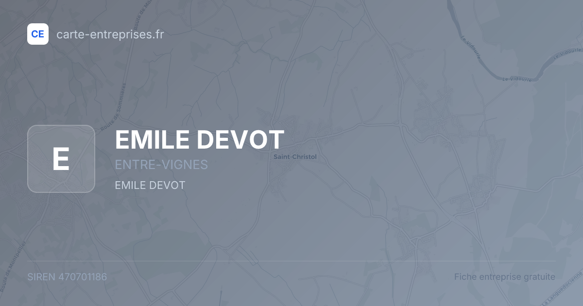 EMILE DEVOT — 470701186 — fiche entreprise
