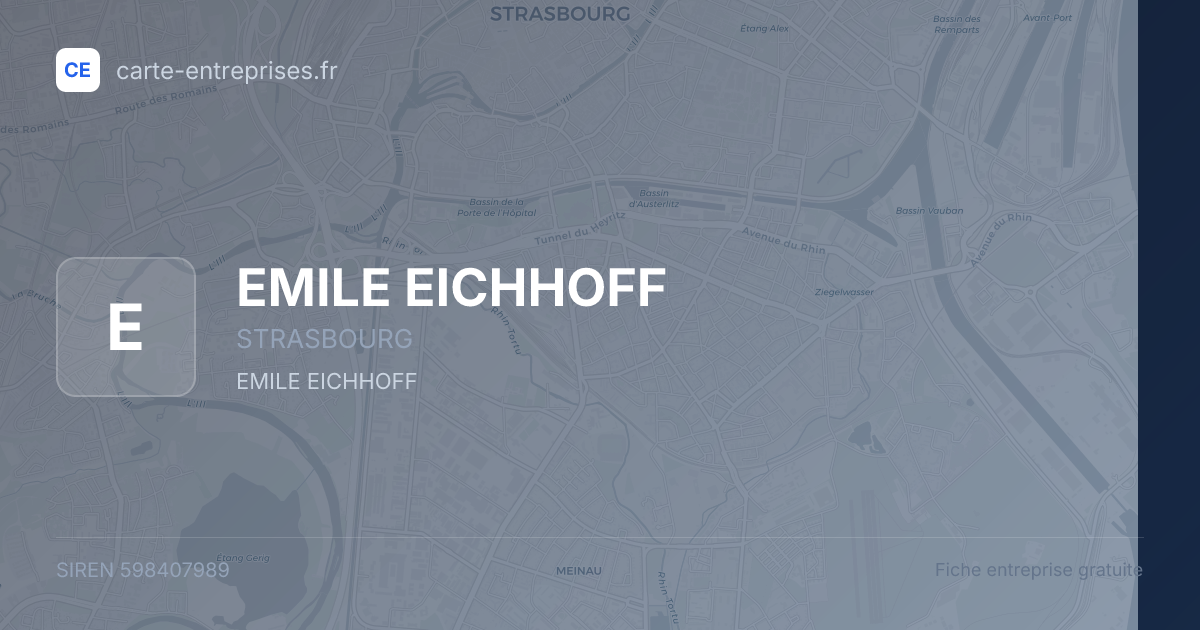 EMILE EICHHOFF — 598407989 — fiche entreprise