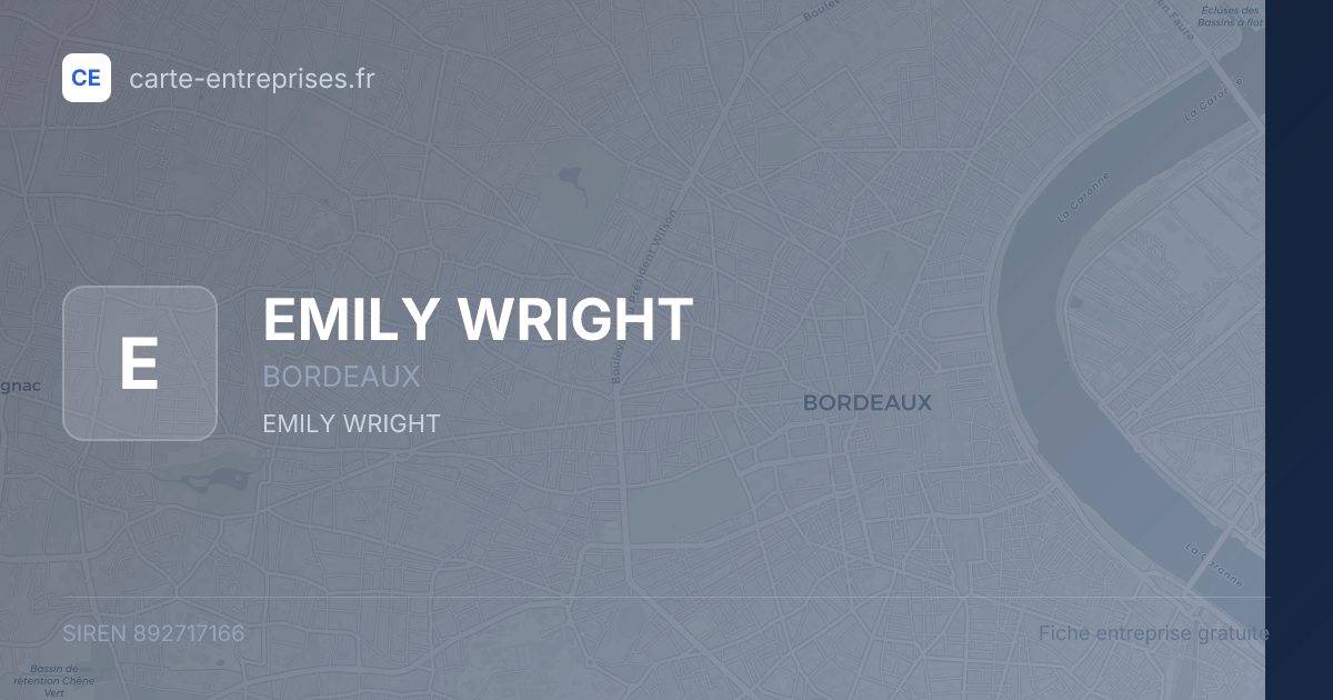 EMILY WRIGHT — 892717166 — fiche entreprise