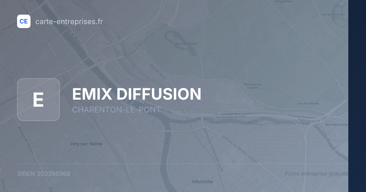 EMIX DIFFUSION — 303356968 — fiche entreprise