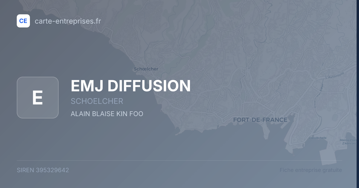 EMJ DIFFUSION — 395329642 — fiche entreprise