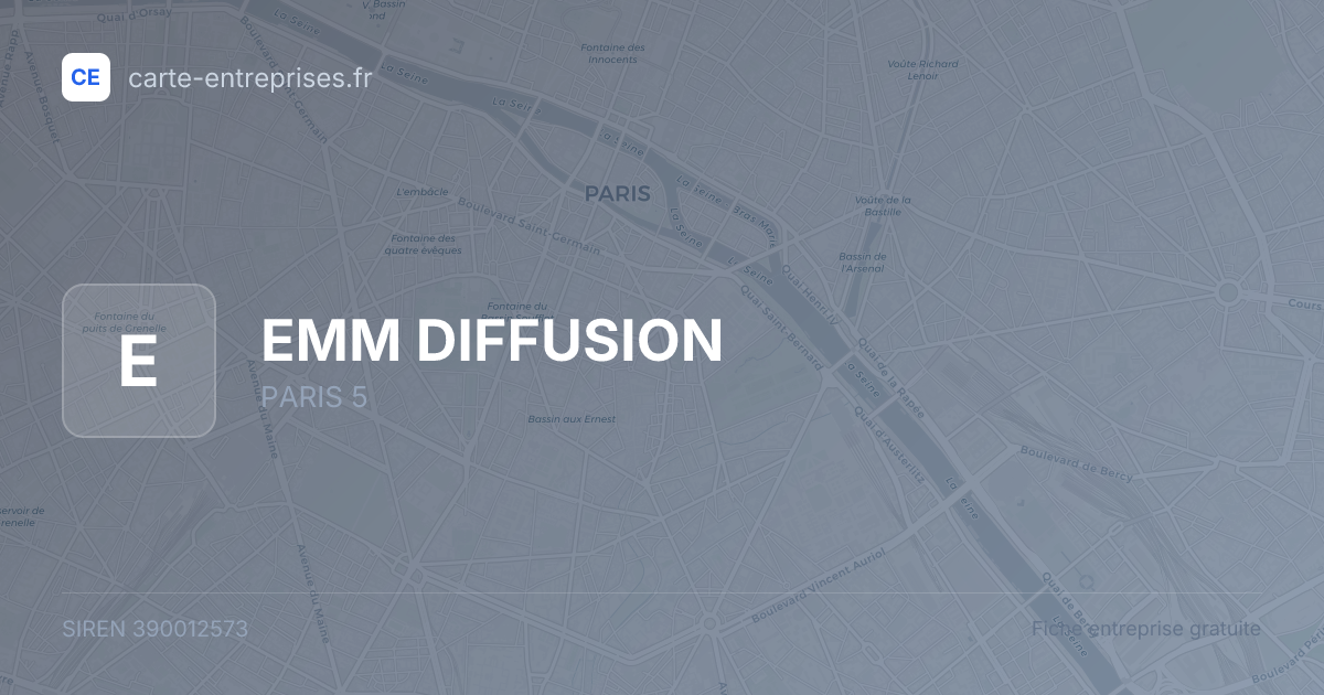 EMM DIFFUSION — 390012573 — fiche entreprise