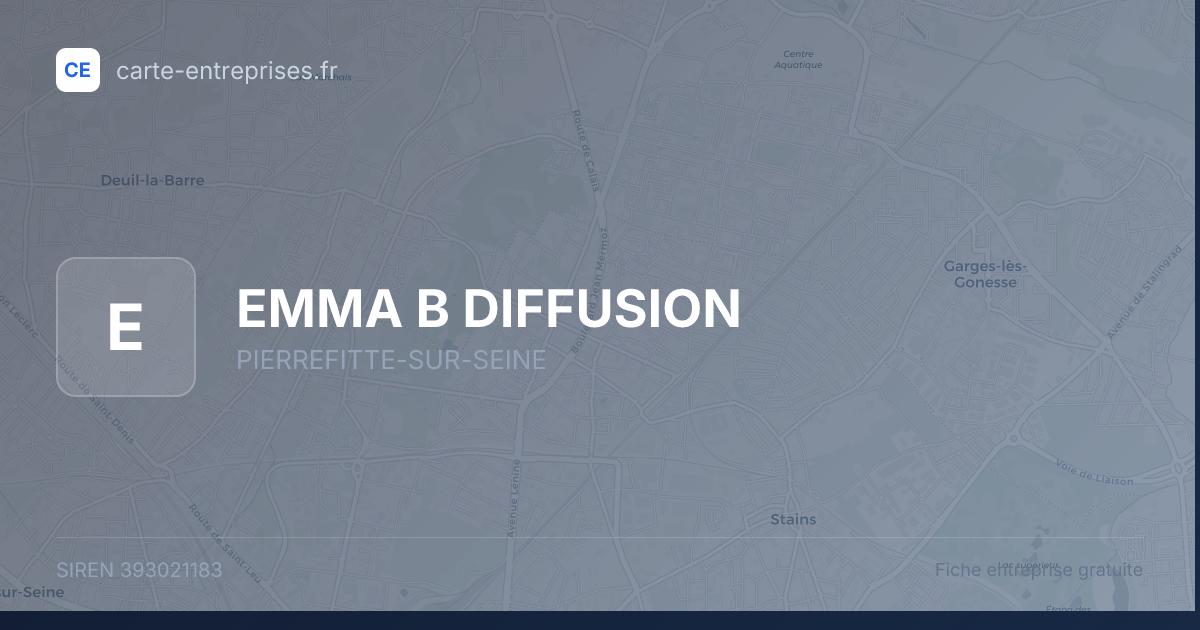 EMMA B DIFFUSION — 393021183 — fiche entreprise