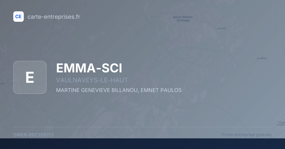 EMMA-SCI — 892391053 — fiche entreprise