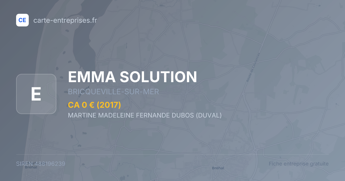 EMMA SOLUTION — 488196239 — fiche entreprise