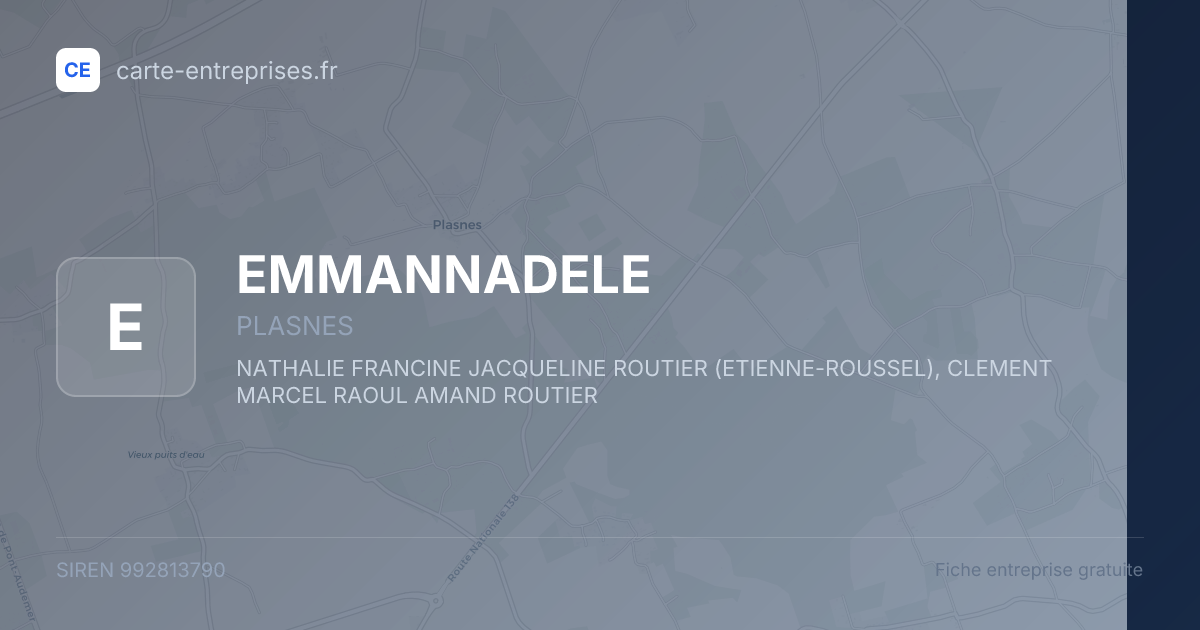 EMMANNADELE — 992813790 — fiche entreprise