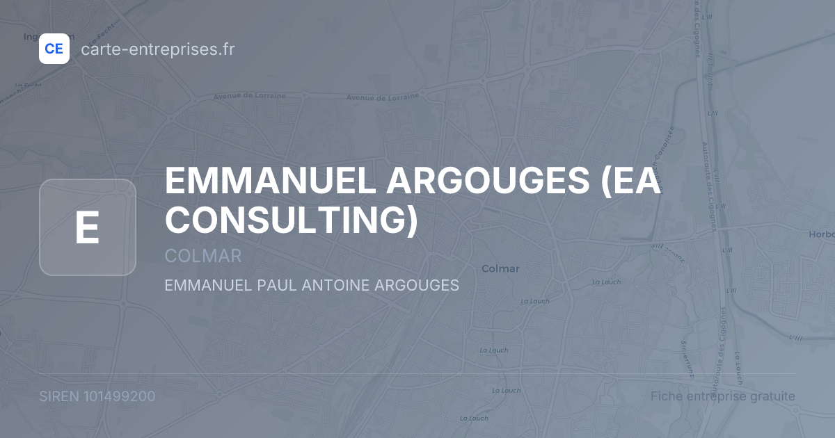 EMMANUEL ARGOUGES (EA CONSULTING) — 101499200 — fiche entreprise