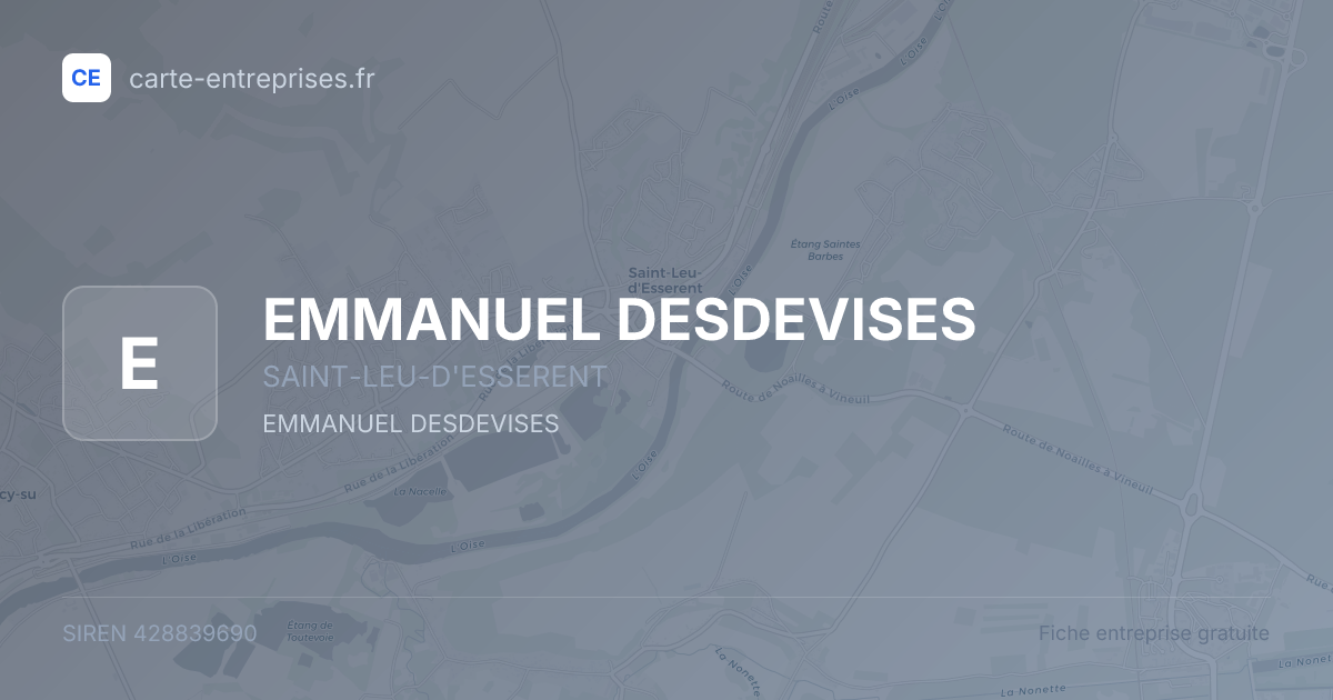 EMMANUEL DESDEVISES — 428839690 — fiche entreprise