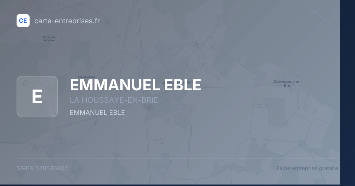 EMMANUEL EBLE — 528536907 — fiche entreprise