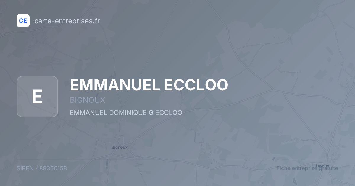 EMMANUEL ECCLOO — 488350158 — fiche entreprise