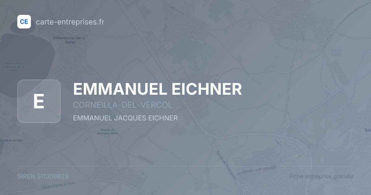 EMMANUEL EICHNER — 511308629 — fiche entreprise