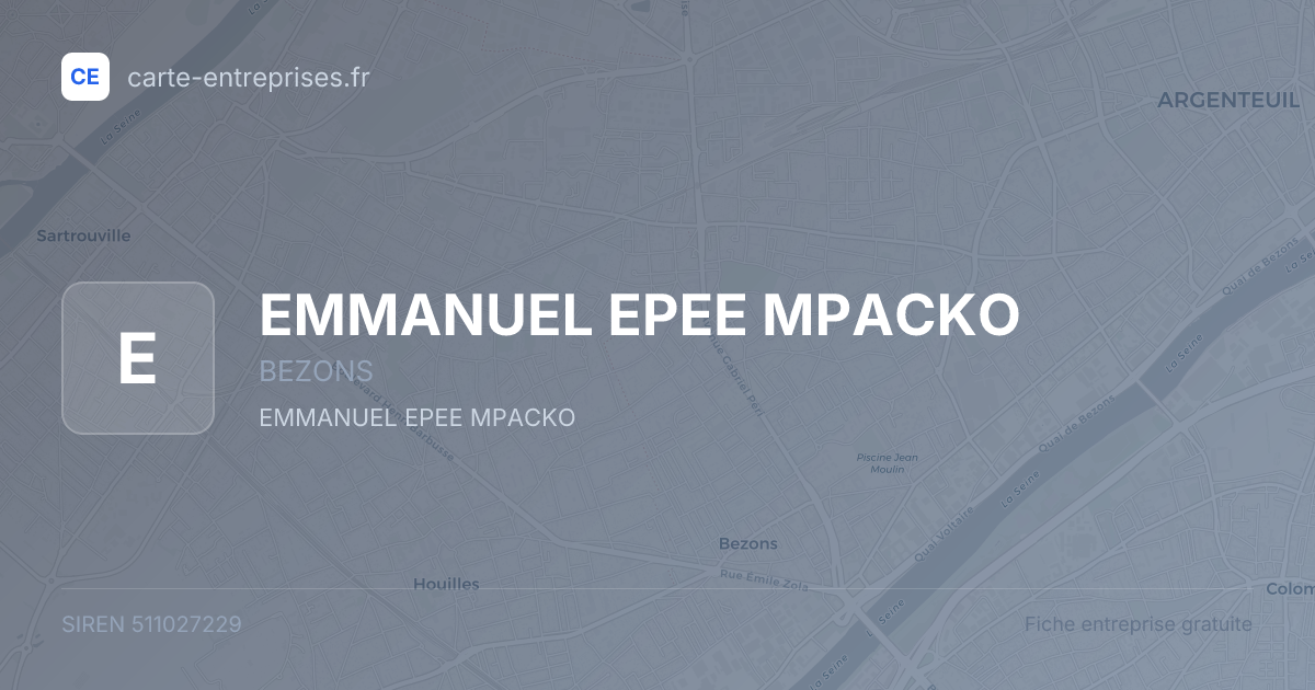 EMMANUEL EPEE MPACKO — 511027229 — fiche entreprise